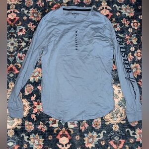 Hollister Light Blue Graphic Long Sleeve Tee